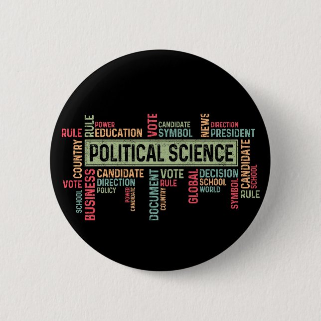 Political Science 2 Inch Round Button (Front)