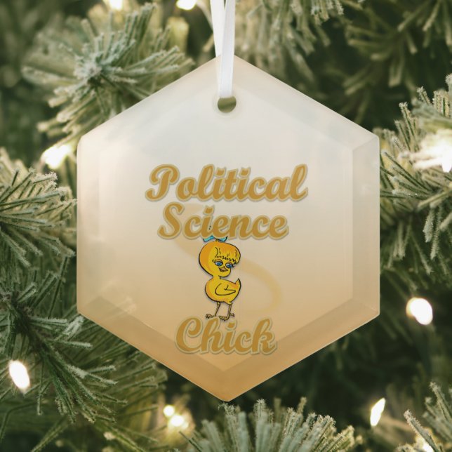 Political Science Chick Glass Ornament (Insitu)