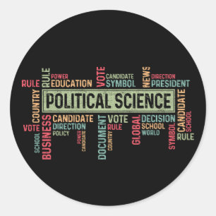 Political Science Classic Round Sticker