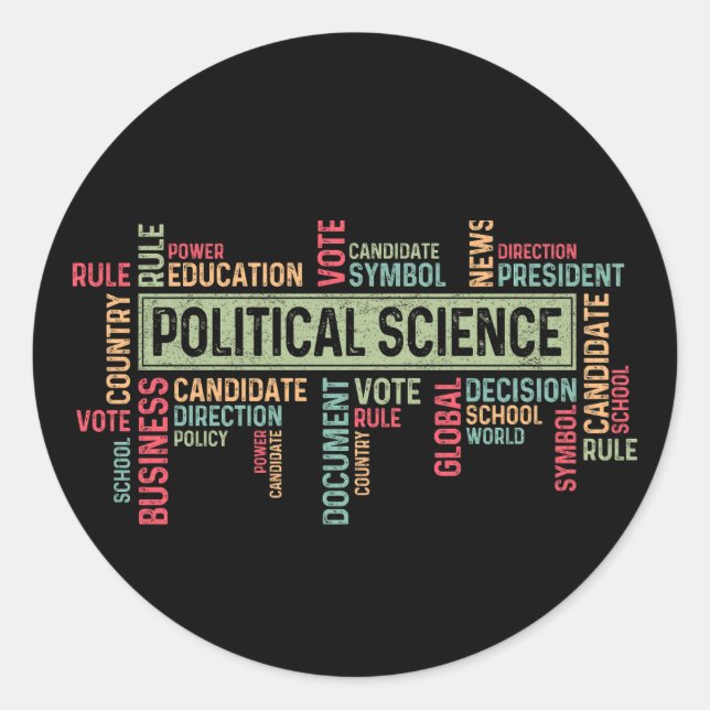 Political Science Classic Round Sticker (Front)