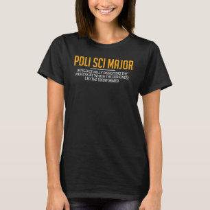Political Science Major Definition Politics Poli S T-Shirt