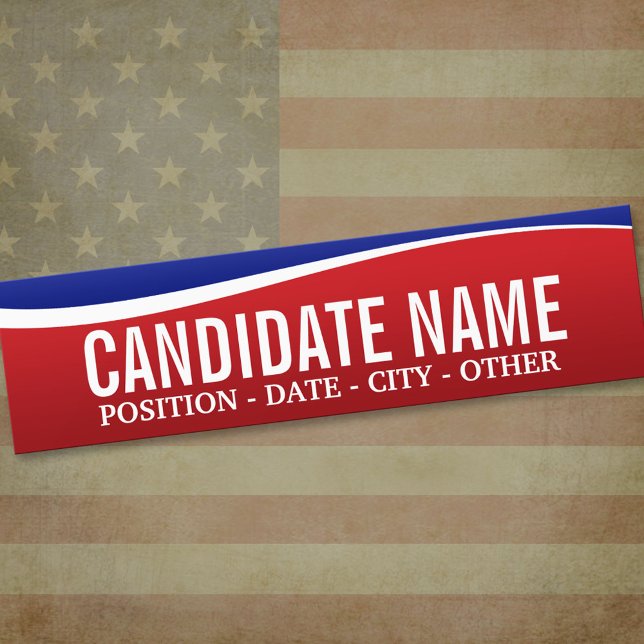 Political Theme - Customize This Bumper Sticker! Sticker (Bumper Sticker)