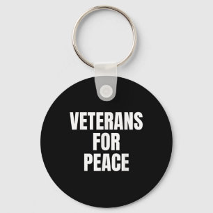 Political Veterans For Peace Bold White Font  Keychain