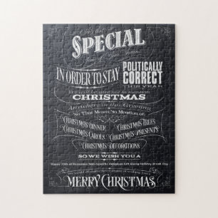 Politically Correct Chalk Christmas Woke - We Jigsaw Puzzle