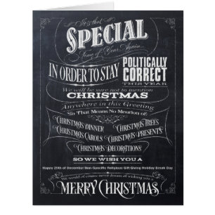 Politically Correct Incorrect Chalk Christmas - We