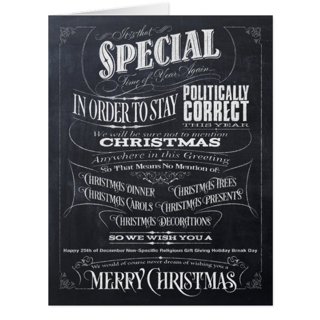 Politically Correct Incorrect Chalk Christmas - We (Front)