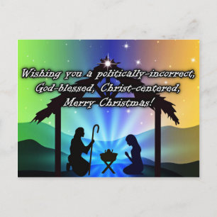 Politically Incorrect Christian Christmas Postcard