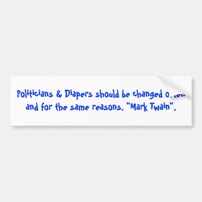 Politicians & Diapers Bumper Sticker (Front)