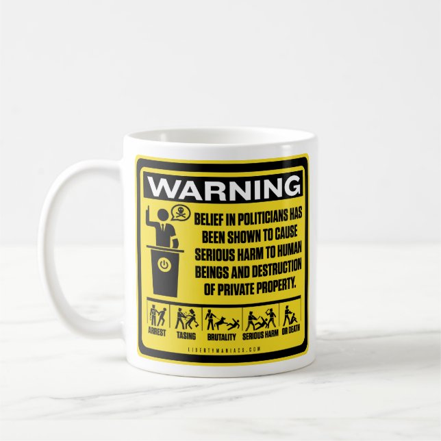 Politicians Warning Mug (Left)