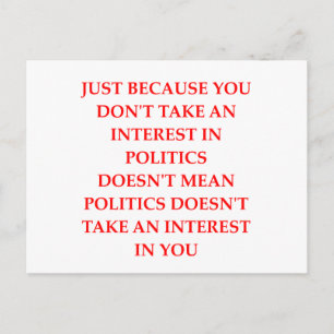 POLITICS POSTCARD