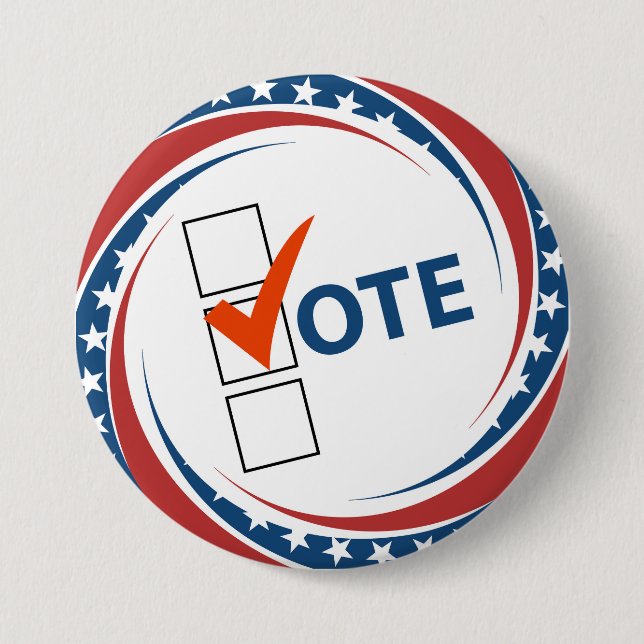 Politics USA Vote  3 Inch Round Button (Front)