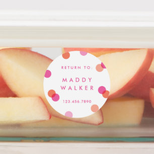 Polk a dot confetti waterproof childrens sticker