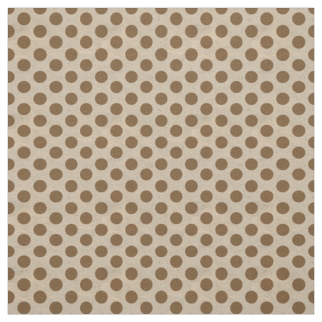 Polk Dots Brown on Tan Fabric (Swatch)