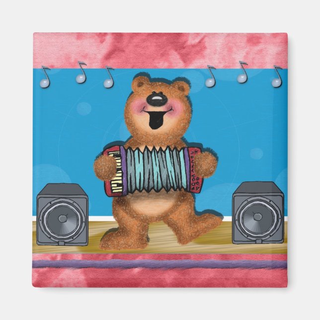 Polka Bear Magnet (Front)