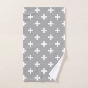 Polka blanche croise sur gris