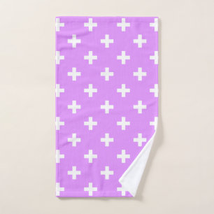 Polka blanche croise sur lilas