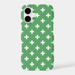 Polka blanche croise sur vert