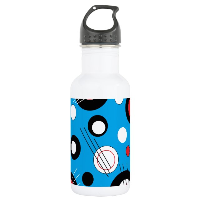 Polka Blue 532 Ml Water Bottle (Front)