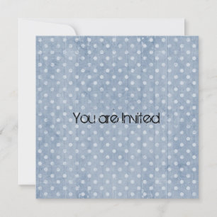Polka Blue Abstract Baby Shower Invitation