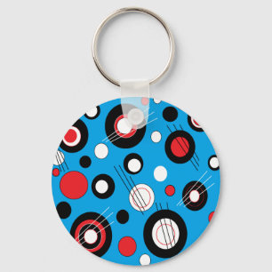 Polka Blue Keychain