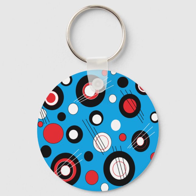 Polka Blue Keychain (Front)