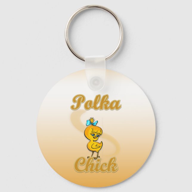 Polka Chick Keychain (Front)