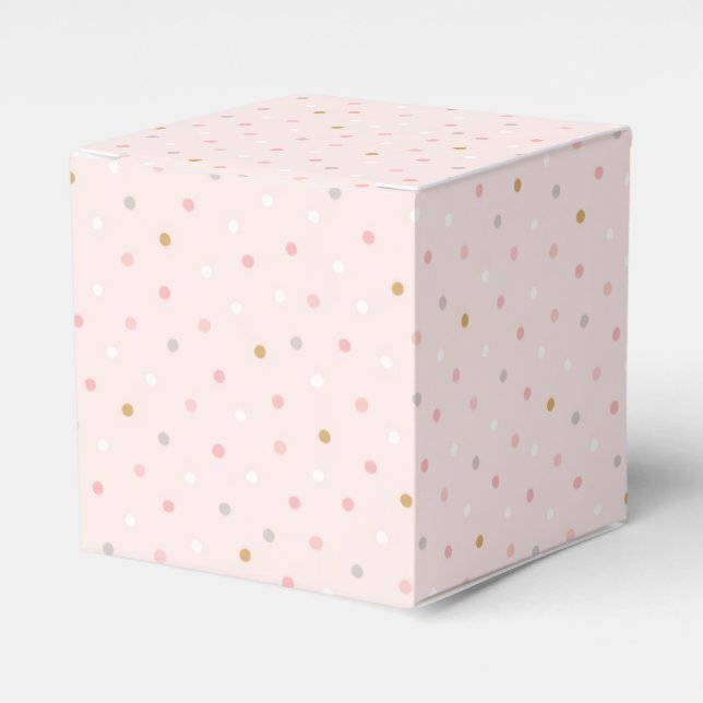 Polka Confetti Pattern Favor Box (Front Side)