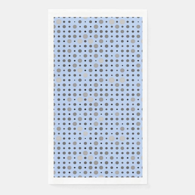 Polka Dot 01.Grey Lblue BG Napkin (Front)