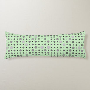 Polka Dot 01.Grey Lgreen BG Body Pillow