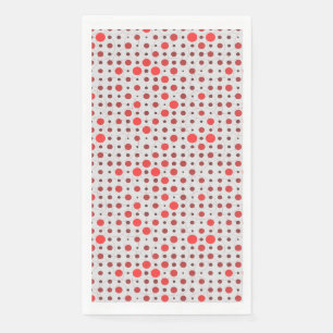 Polka Dot 01A.Red offwhite BG Napkin