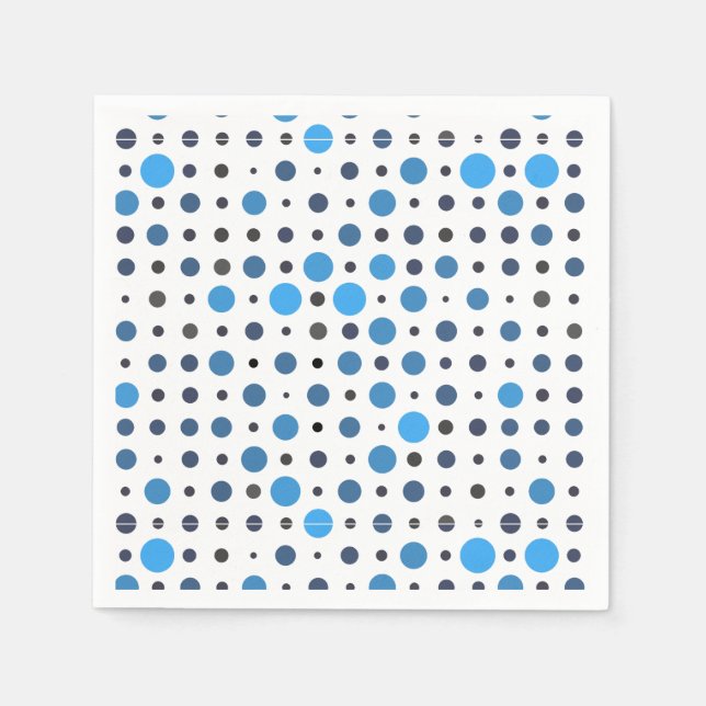 Polka Dot 01X.Blue Shade Napkin (Front)