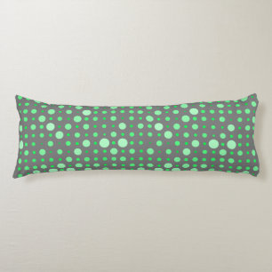 Polka Dot 02.Green. Grey BG Body Pillow