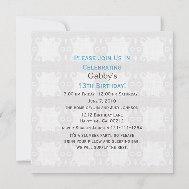 Polka Dot: 13th Birthday Invitations (Front)
