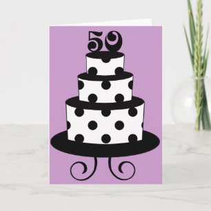 Polka Dot 50th Birthday Anniversary Card