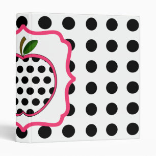 Polka Dot  Apple Fancy Teacher Binder