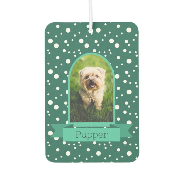 Polka Dot Arch Photo For Pets Air Freshener (Front)