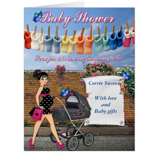 Polka dot Baby Shower Card