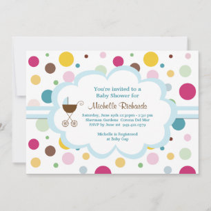 Polka Dot Baby Shower Invitation
