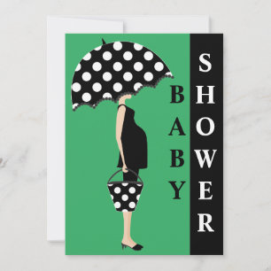 Polka Dot Baby Shower Invitations {Green}