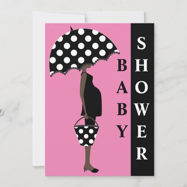 Polka Dot Baby Shower Invitations {Pink} (Front)