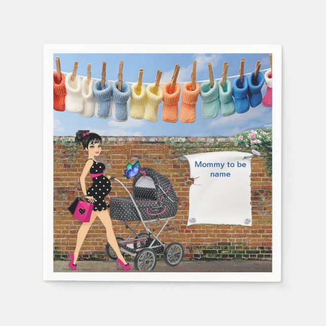 Polka-Dot Baby shower Napkin (Front)