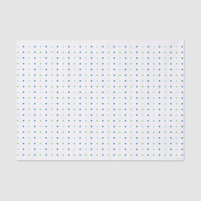 Polka Dot Baby Shower Tissue Paper Boy (Front)