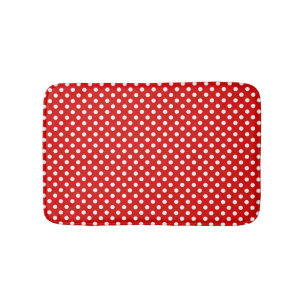 Polka dot background bath mat