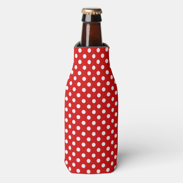 Polka dot background bottle cooler (Bottle Front)