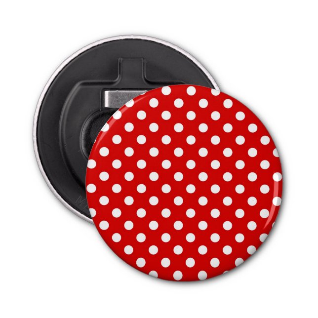 Polka dot background bottle opener (Front)