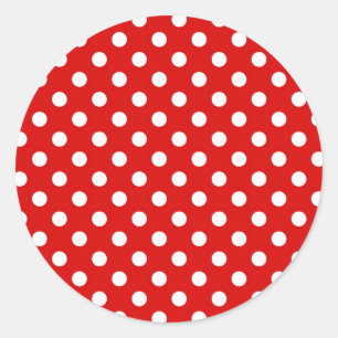 Polka dot background classic round sticker