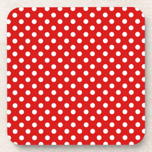 Polka dot background coaster