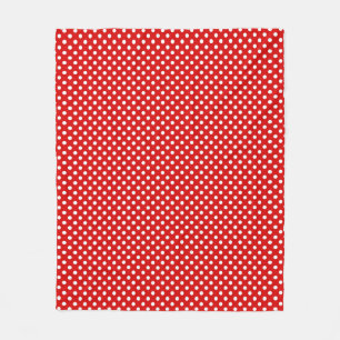 Polka dot background fleece blanket
