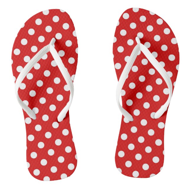 Polka dot background flip flops (Footbed)