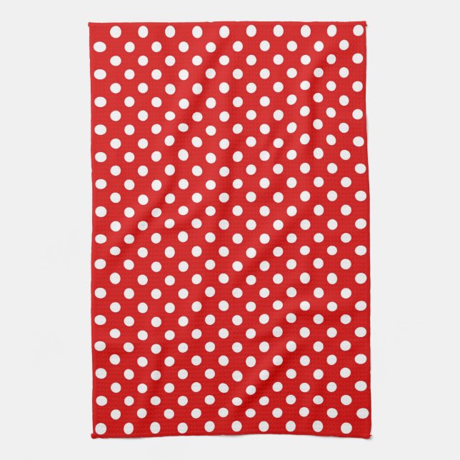 Polka dot background kitchen towel (Vertical)